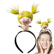 [Generisch] Doll Headband, Doll Hairband, Plush Constellation Doll Hairband, Cute Headbands for Styling Makeup, Fashion Plush Doll Headband for Girls Kids