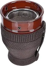 1pc Jar Scraping Cup Skin Body Natural Ceramic Cup Tool Massage Can Pot Universal Burner Ceramics Brown