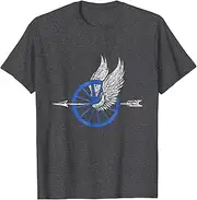 X.Style Law Enforcement Motorcycle Unit Tshirt Wing Wheel Arrow Tee ds2800 T-Shirt Black