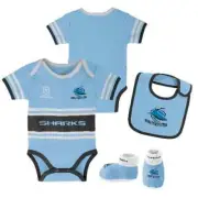 Cronulla Sharks NRL Romper, Bib and Bootie Set BNWT