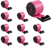 Mytee Product 10 Pack Pack 4" x30' Pink Winch Straps with Flat Hooks - 5400 lbs WLL - Heavy Duty Tie Down Straps 4 Inch Cargo Control for Flatbed Truck Utility Trailer