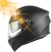 bellv Full Face Motorcycle Hat - Full Face Dual Lens Shield Street Motorcycle Hat - Cycling Hat for Motorcycles, Scooters & Mopeds, Street Hat for Adults Men and Women