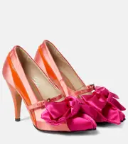 [Maison Margiela] Maison Margiela Tabi Monster satin bow 110 pumps AU 6 orange