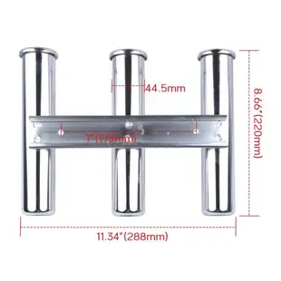 船用316不銹鋼魚竿架三聯/四聯游艇竿插座海釣支架船用五金配件