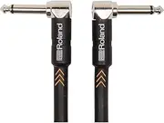 ROLAND Instrument Cable 3ft Right-Angled Ends Black Series (RIC-B3AA)