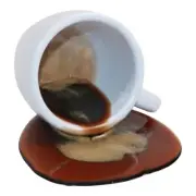 Display Faux Food Prop Spilled Espresso Coffee