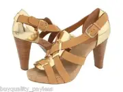 $230 Cole Haan Air Jocelyn Birch Platino Sandal Heel Shoes Women's 9