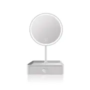 Catzon LED Lighted Makeup Mirror with 3 Light Settings Rechargeable Vanity Mirror with 1x/ 5x Magnifications Touch Sensor TD021(White)