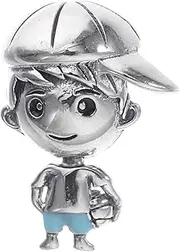 [SEWACC] Boys Silver Bracelet Pendant Plated Enamel Pendant Jewelry Unique Boy Design for Compliments