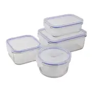 Glasslock - 4 Piece Tempered Glass Container Set