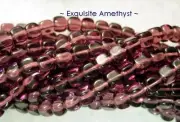 50 Amethyst Czech Glass Cube Beads 5 x 7MM LIMITED