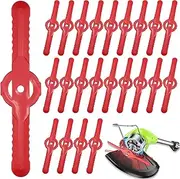 50Pcs Plastic Grass Trimmer Blades, Replacement Weed Wacker Replace Plastic Head Blades, String Trimmer Cutter Accessories Tool for Cordless Mower Lawn Field Garden Orchard Woods or Pastoral