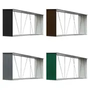 Garden Log Storage Shed Timber Shed Galvanised Steel 84cm Multi Colours vidaXL