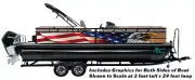 Bald Eagle Waving American Graphic Wrap Decal Vinyl Bass Fishing Pontoon Boat