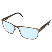 Porsche Design P8291-C-55 mm Blue Light Glasses in Satin Brown&Matte Marble Horn