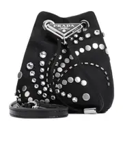 Mini drawstring shoulder bag One size black