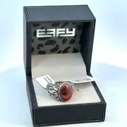 NIB EFFY sterling silver and red jasper ring size 10 retail $494
