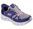 Skechers Shoes Women Slip Ins Purple Glide Step Pro Stretch Lace Cushion 150420