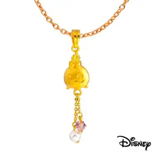 Disney迪士尼系列金飾 黃金/水晶墜子-我是丫頭款 送項鍊