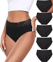 [ALTHEANRAY] Womens Underwear Cotton Lace Briefs Panties Bikini Ladies Hipster Underpants for Women Breathable Soft