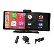 10Inch Touchscreen Dash Cam Wireless Carplay & Android Auto Car Radio Receiver