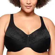 [Glamorise] Women's Plus Size Wonderwire Minimizer Bra Underwire #9003
