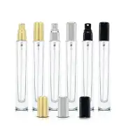 Pack of 6 - 10ml Round Perfume Glass Spray Bottles Travel Sample Size Thick Base