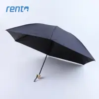 在飛比找momo購物網優惠-【rento】日式超輕黑膠蝴蝶晴雨傘_紺青(日系傘 黑膠 降