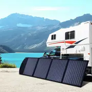 400W Folding Solar Panel Blanket Mat Flexible Mono Power Camping RV USB 12V