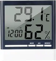 Digital Temperature Humidity Meter Indoor Thermometer Calendar Wall Mountable Battery- for Home Office