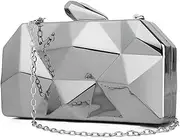 [jessie] Women's Evening Handbags Cocktail Party Formal Lattice Pattern Clutch Purses Geometric Evening Bags for Women Wedding