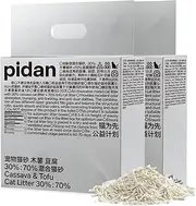 pidan Cassava Cat Litter with Tofu Litter clumping,Odor Control,Plant-Based Natural Ingredients,Ultra Absorbent and Fast Drying,Low Dust,Scented (5.3lb×2bags)