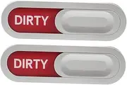 2pcs Dishwasher Sign Clean Dirty Reversible Indicator for Kitchen Organization Bold Markings for Easy Readability Non Scratch Fridge Decor for Home and Office Use
