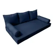 |SLIPCOVER ONLY|S3 Daybed Mattress Bolster Backrest Covers Piped Trim Full AD101