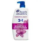 Head and Shoulders 2 in 1 Dandruff Shampoo and Conditioner, Smooth and Silky, 28