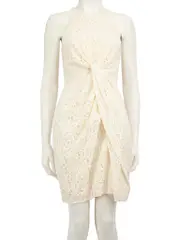 Ecru Floral Lace Pattern Dress