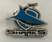 33027 CRONULLA SHARKS NRL TEAM LOGO COLLECTABLE LAPEL HAT TIE PIN BADGE