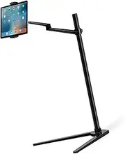 Adjustable Tablet Stand, Metal BaseTablet Holder Mount Arm Compatible with 4-14 Inch Smartphone Tablet Holder Tablet Floor Stand (Color : Silver, Size : 72x49x108cm)