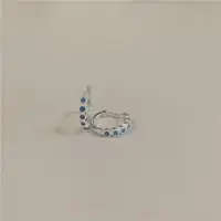 在飛比找ETMall東森購物網優惠-ins 925銀藍色韓國現貨耳環