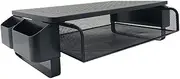 Elevated Rack for Monitor and Laptop Iron Computer Screen Riser Pc Storage Stand Monitor Riser Support Heat Dispersion Silver