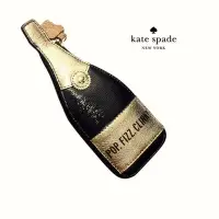 在飛比找Yahoo!奇摩拍賣優惠-KATE SPADE ►（黑色×金色）可愛葡萄酒瓶香檳造型 
