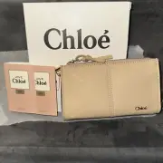 LOVE CHLOE PARFUM Beige Zippered Cosmetics Bag/Pouch With 2 Perfume Samples New