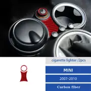Carbon Fiber Cigarette Lighter Trim Cover Decal For MINI Cooper R56 2007-2010 (for: Mini)
