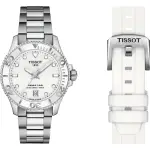 【TISSOT 天梭】官方授權 SEASTAR 1000 海洋之星300米潛水女錶 贈白色矽膠帶 開學(T1202101101100)