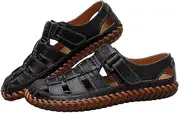 [VOODUE] Summer Men Sandals Leisure Beach Men Shoes Quality Genuine Leather Sandals The Men's Sandals