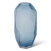 E Style Glass Rufus Vase Home Indoor Decorative Display 20x20cm Ink Blue
