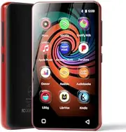 Innioasis 160GB MP3 Player with Bluetooth and WiFi, Android Music Player with Spotify,Amazon Music,Pandora,APP Store, 4" Full Touch Screen MP3 Player with Audible,Libby,Hoopla (Black_Red)