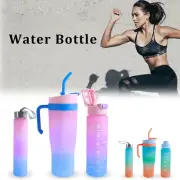 3Pcs Water Bottles with Markings Motivational Drinking Water Bottles with