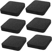 Kisangel 6pcs Rubber Shock Absorbing Pads Treadmill Noise Reduction Mat Thickened Anti-Vibration Pads Exercise Mat for Home