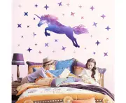 Unicorn Wall Stickers, Unicorn Girl Bedroom Wall Stickers, Kids Unicorn Wall Stickers, Removable Uni